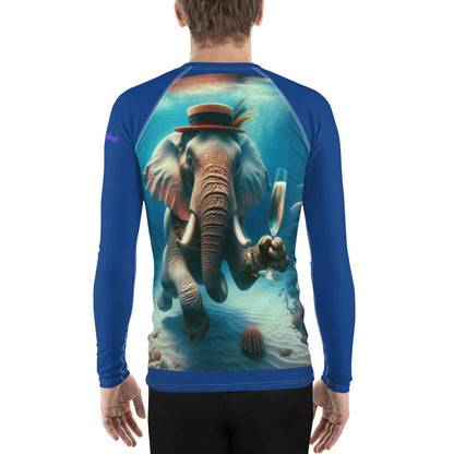 Men's Rash Guard  - Havana Elephant Style !