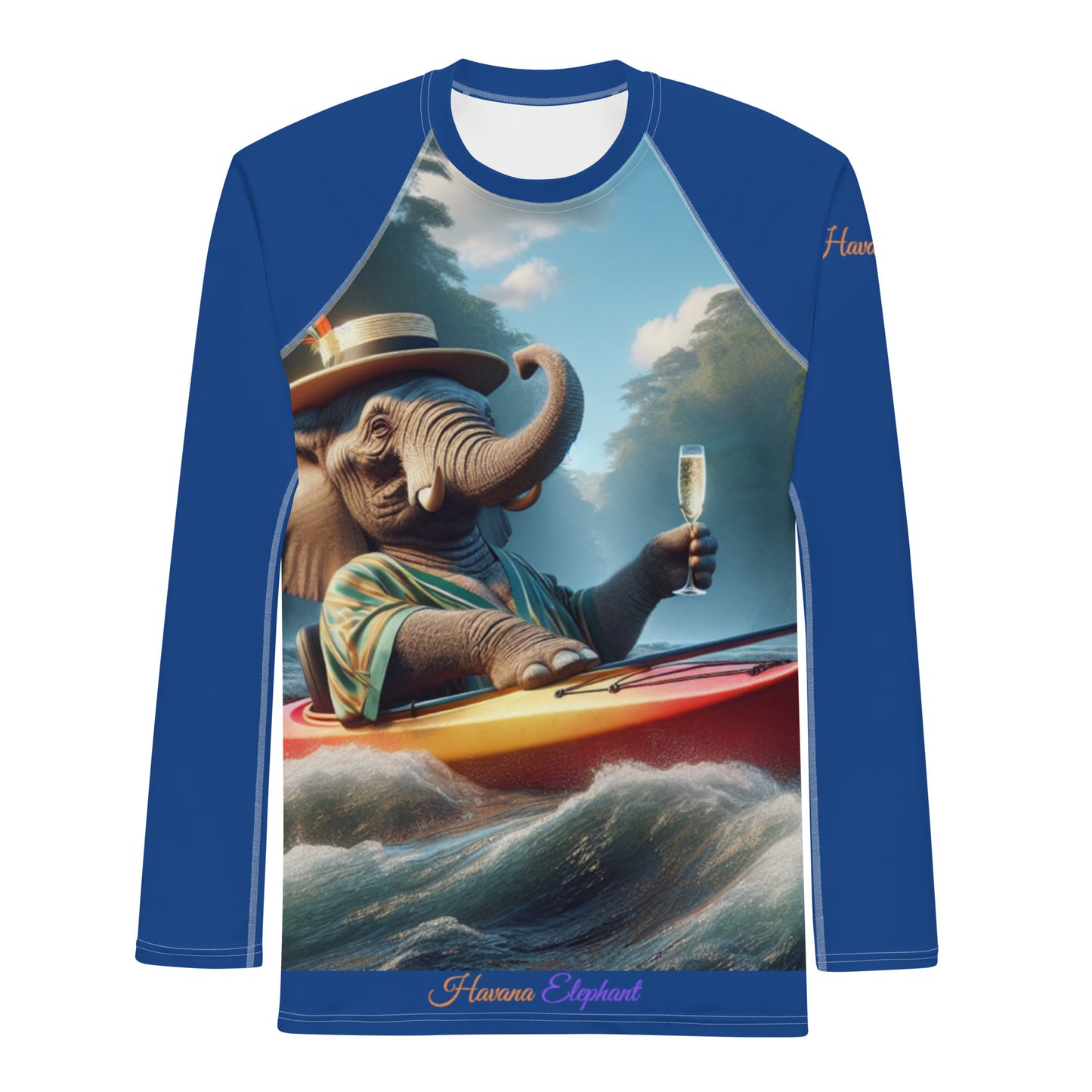 Men's Rash Guard  - Havana Elephant Style !