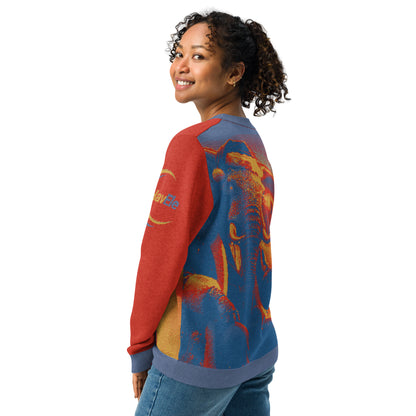 Knitted crew neck sweater - Havana Elephant Holiday Sweater !