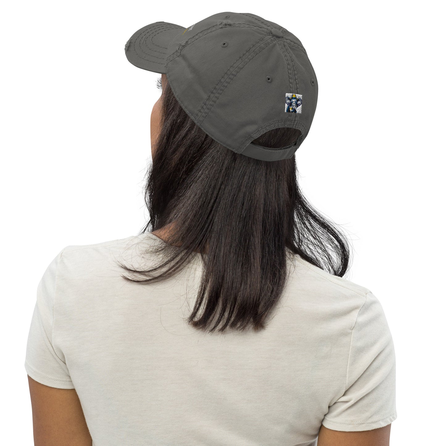 Distressed Dad Hat - Havana Elephant style