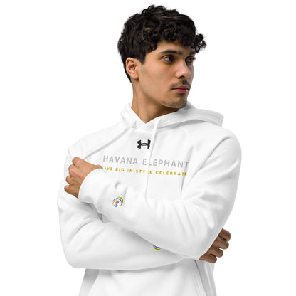 A Under Armour® Hoodie - Havana Elephant Branding with mission statement